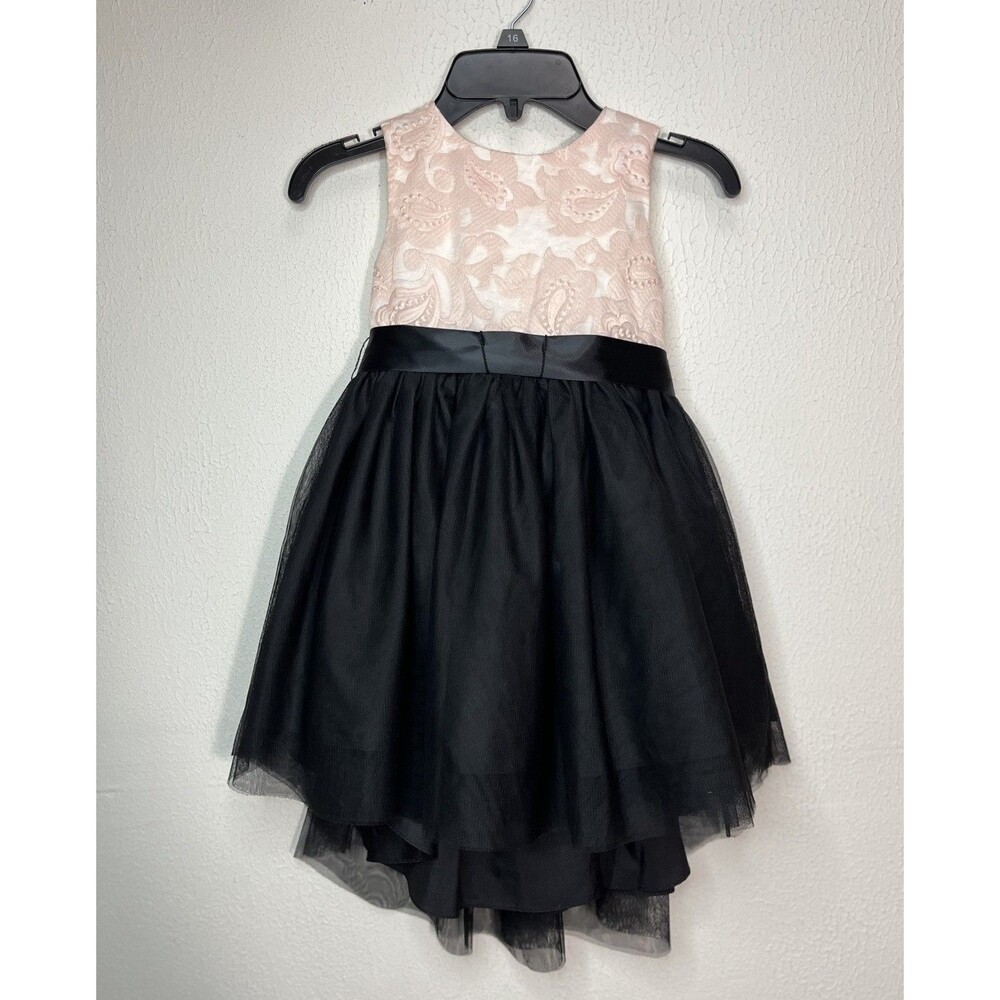Pippa & Julie Pink and Black Kids Casual Dress
